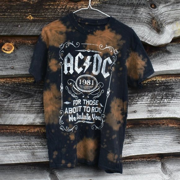 AC/DC | Shirts | Ac Dc Tiedye For Those About To Rock Band Tee M | Poshmark